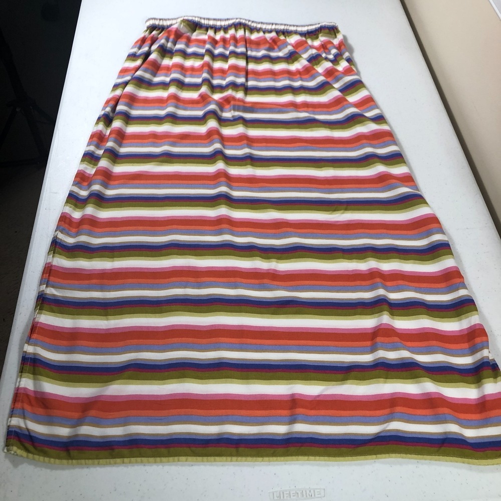 Josephine Chaus Sport Maxi Skirt Womens XL‎ Multi Striped Cottagecore Boho Retro